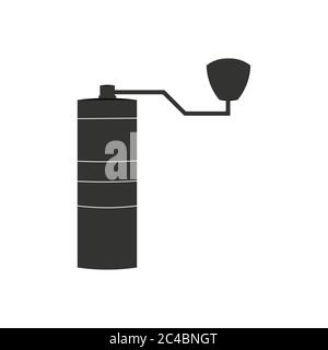 Manual coffee grinder vector icon Stock Vector