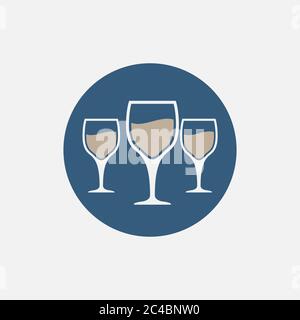 Drink icon vector, Wine glass icon Stock Vector