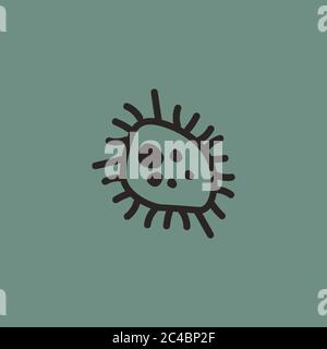 Virus or bacteria icon Flat vector Stock Vector