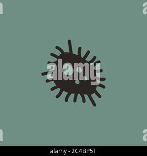 Virus or bacteria icon Flat vector Stock Vector