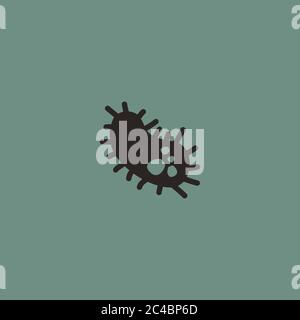 Virus or bacteria icon Flat vector Stock Vector