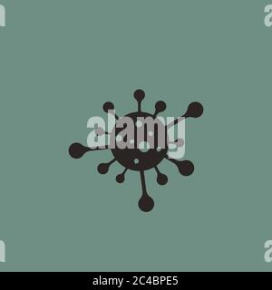 Virus or bacteria icon Flat vector Stock Vector