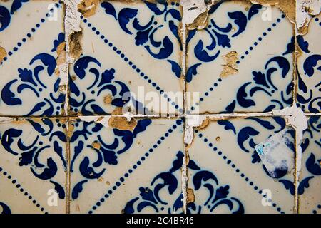 vintage tile pattern, Salvador, Bahia, Brazil Stock Photo