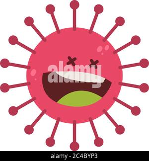 Isolated virus cartoon Stock Vector