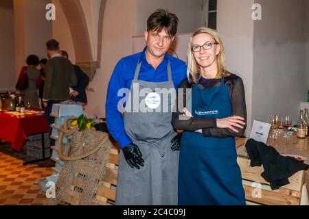 Rheingau Gourmet Festival in Hattenheim, Eltville am Rhein, Germany Stock Photo