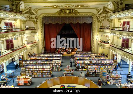 Argentina Buenos Aires - El Ateneo Grand Splendid Converted theater into a Book store Stock Photo