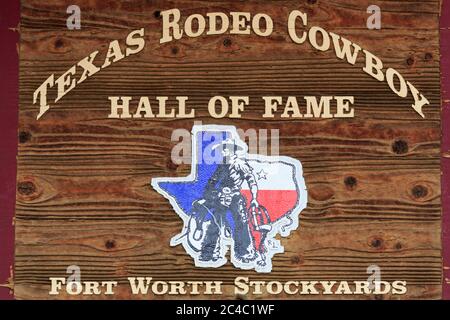 Texas Rodeo Cowboy Hall of Fame, Stockyards, Fort Worth, Texas, USA Stock Photo