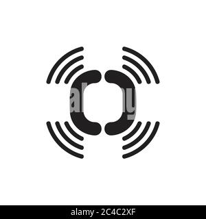 phone ring talk symbol logo vector Stock Vector