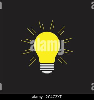 shine light bulb symbol decoration vector Stock Vector