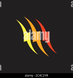 thunder energy simple decoration vector Stock Vector