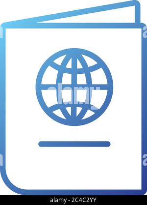 passport document gradient style icon vector illustration design Stock Vector