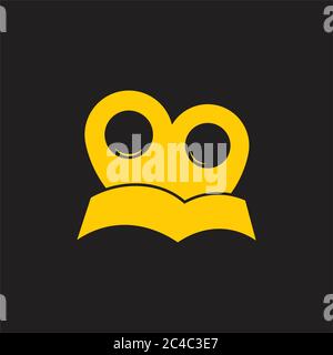 abstract book smile education logo vector Stock Vector