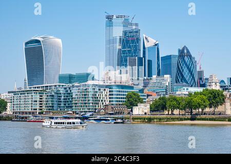 The City of London on a sunny summer day Stock Photo