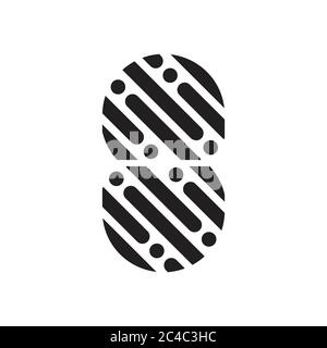 linked circle abstract letter s dots line logo vector Stock Vector
