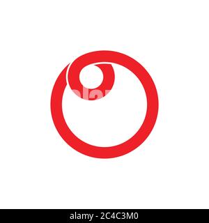 loop overlapping circle curly simple logo vector Stock Vector