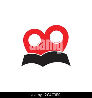 abstract book smile education logo vector Stock Vector