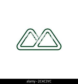 simple geometric triangle line mountain logo vector Stock Vector