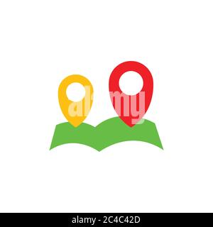 book education pin location online school logo vector Stock Vector