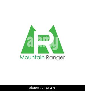 letters mr mountain ranger logo vector Stock Vector
