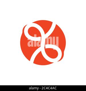 circle thread knot design logo vector Stock Vector