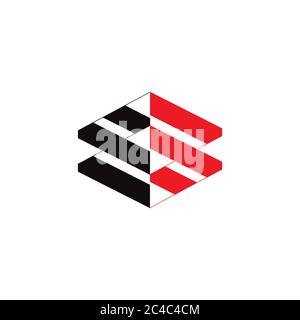 letter bb simple monogram stripes logo vector Stock Vector