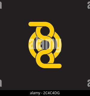abstract helix infinity line logo vector Stock Vector