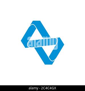 abstract linked triangle 3d logo vector Stock Vector Image & Art - Alamy