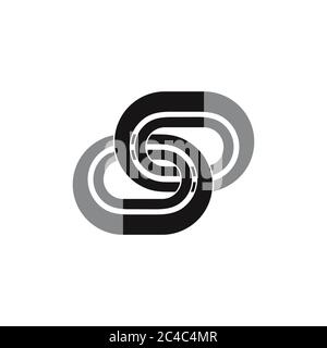 letter s stripes line logo vector Stock Vector