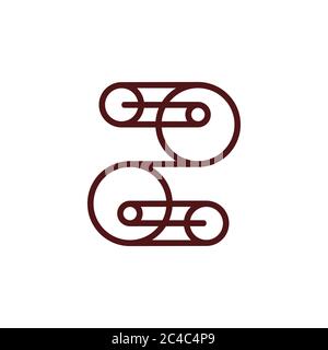pulley machine wheel machine geometric design vector Stock Vector