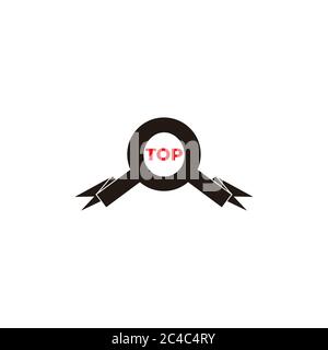 best top product ribbon symbol logo vector Stock Vector