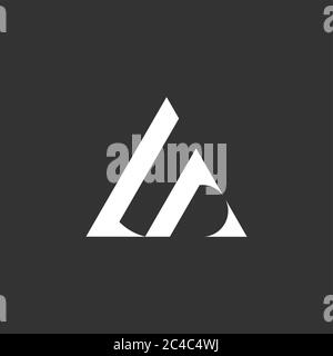 abstract letter rl lr triangle geometric arrow logo vector Stock Vector