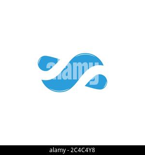 simple geometric water splash symbol logo vector Stock Vector