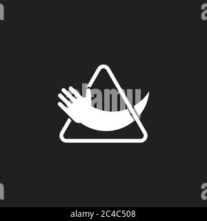 good hand service with smile symbol logo vector Stock Vector