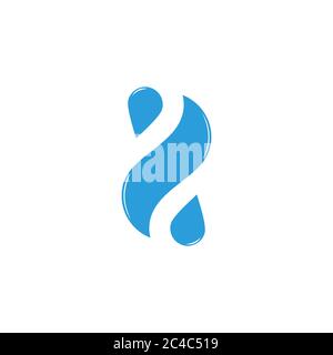 simple geometric water splash drop symbol logo vector Stock Vector