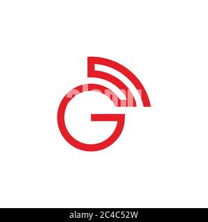 abstract letter gs stripes geometric line symbol logo vector Stock Vector