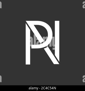 letter p r n symbol logo vector Stock Vector