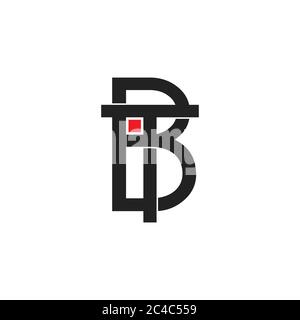 letter tb linked geometric line logo vector Stock Vector