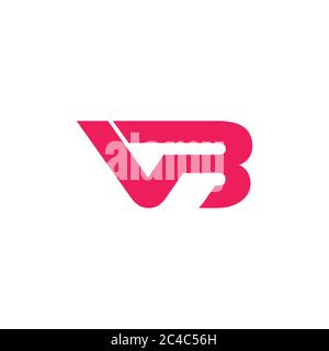 letter vr simple linked motion logo vector Stock Vector