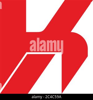 letter kh motion geometric simple logo vector Stock Vector