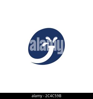 abstract water pipe simple round symbol logo vector Stock Vector