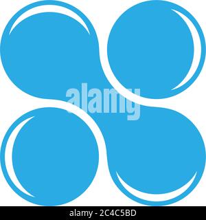 square liquid dots design logo vector Stock Vector