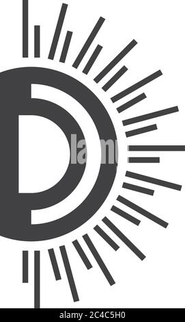 letter d shine geometric simple logo vector Stock Vector