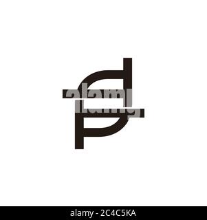 letter s simple geometric negative space symbol logo vector Stock Vector