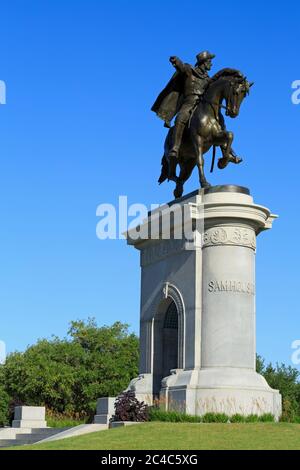 Sam Houston statue in Herman Park,Houston,Texas,USA Stock Photo