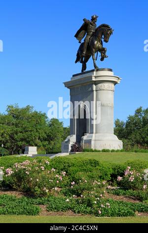 Sam Houston statue in Herman Park,Houston,Texas,USA Stock Photo