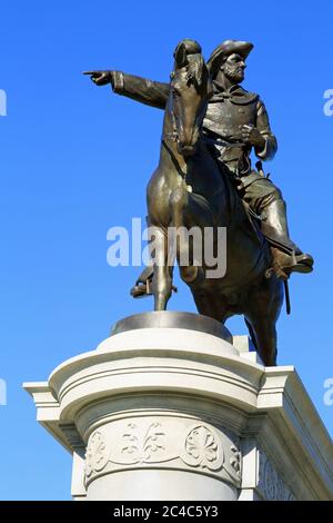 Sam Houston statue in Herman Park,Houston,Texas,USA Stock Photo