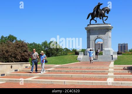 Sam Houston statue in Herman Park,Houston,Texas,USA Stock Photo