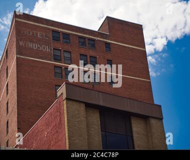 Windsor Hotel Building - Wheeling, West Virginia USA Stock Photo