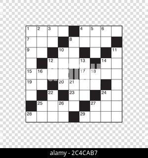 square empty vector crossword grid Stock Vector