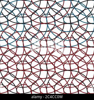 Seamless pattern with colored curved lines Stock Vector